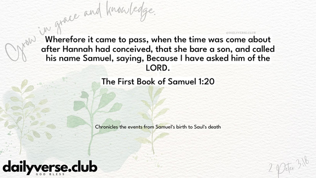Bible Verse Wallpaper 1:20 from The First Book of Samuel