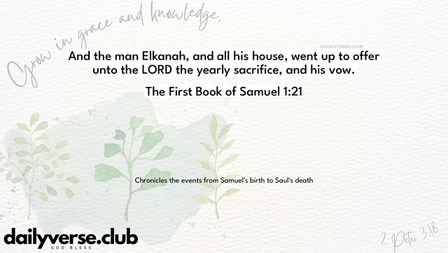 Bible Verse Wallpaper 1:21 from The First Book of Samuel