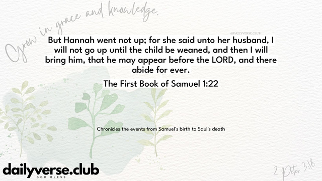 Bible Verse Wallpaper 1:22 from The First Book of Samuel