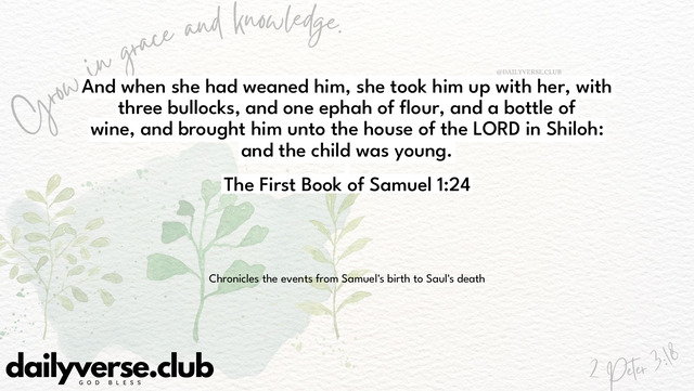 Bible Verse Wallpaper 1:24 from The First Book of Samuel