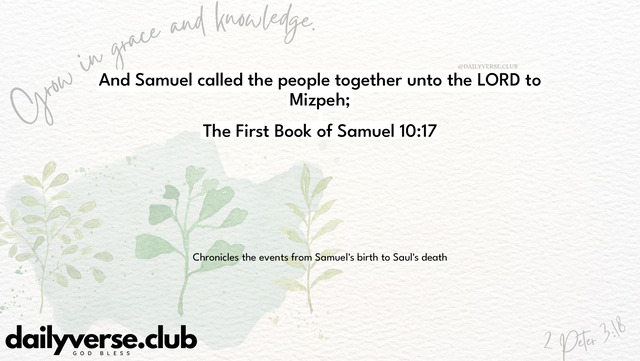 Bible Verse Wallpaper 10:17 from The First Book of Samuel