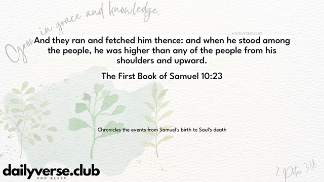 Bible Verse Wallpaper 10:23 from The First Book of Samuel