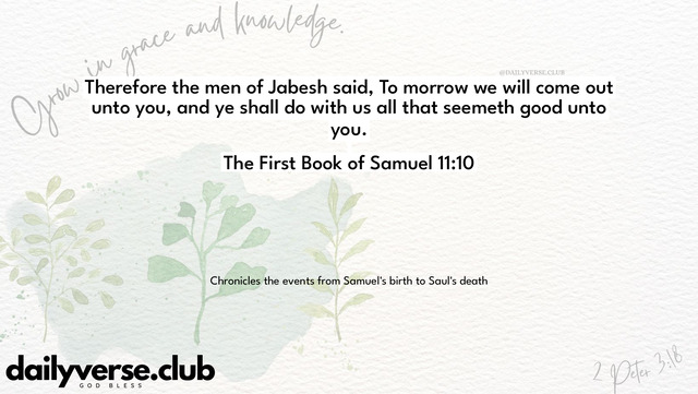 Bible Verse Wallpaper 11:10 from The First Book of Samuel