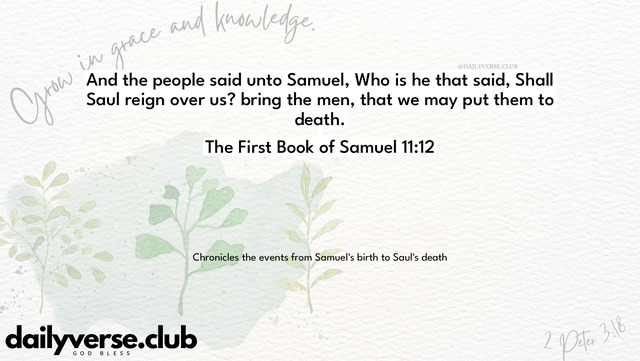 Bible Verse Wallpaper 11:12 from The First Book of Samuel