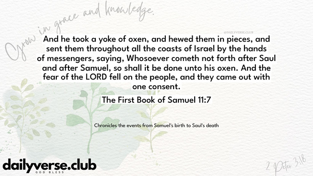 Bible Verse Wallpaper 11:7 from The First Book of Samuel