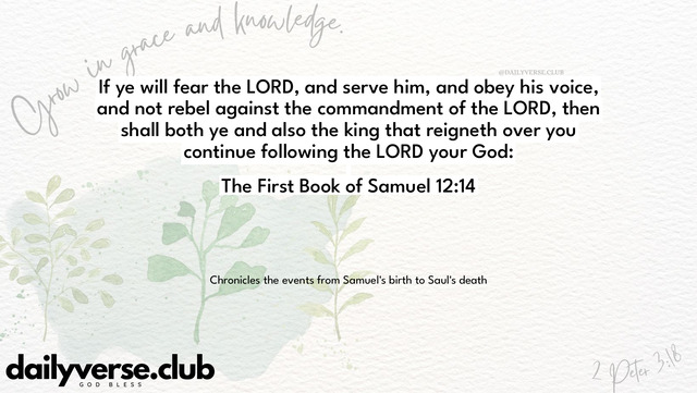 Bible Verse Wallpaper 12:14 from The First Book of Samuel