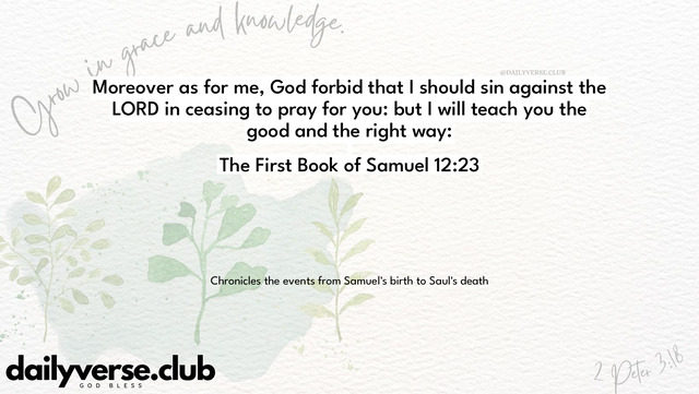 Bible Verse Wallpaper 12:23 from The First Book of Samuel