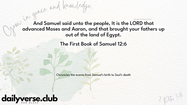 Bible Verse Wallpaper 12:6 from The First Book of Samuel