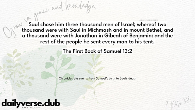 Bible Verse Wallpaper 13:2 from The First Book of Samuel