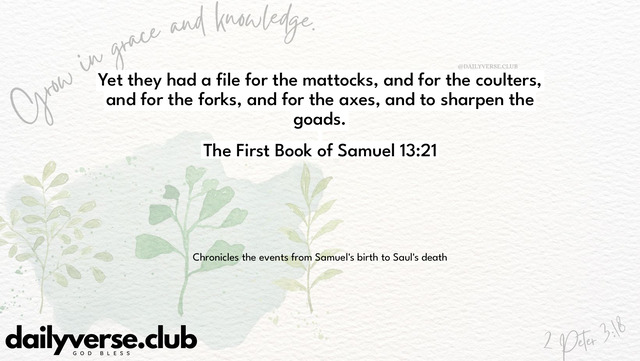 Bible Verse Wallpaper 13:21 from The First Book of Samuel