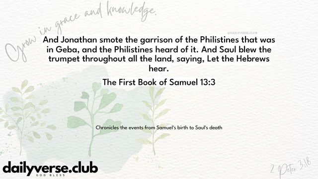 Bible Verse Wallpaper 13:3 from The First Book of Samuel