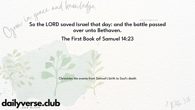 Bible Verse Wallpaper 14:23 from The First Book of Samuel