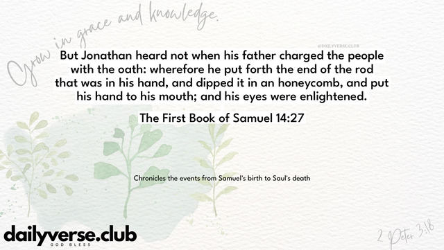 Bible Verse Wallpaper 14:27 from The First Book of Samuel