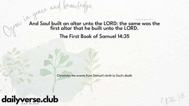 Bible Verse Wallpaper 14:35 from The First Book of Samuel