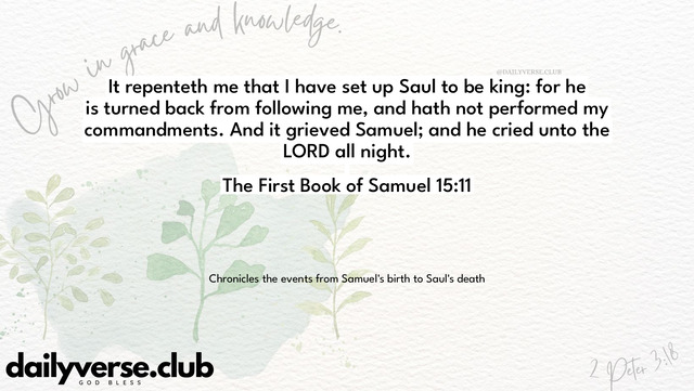 Bible Verse Wallpaper 15:11 from The First Book of Samuel