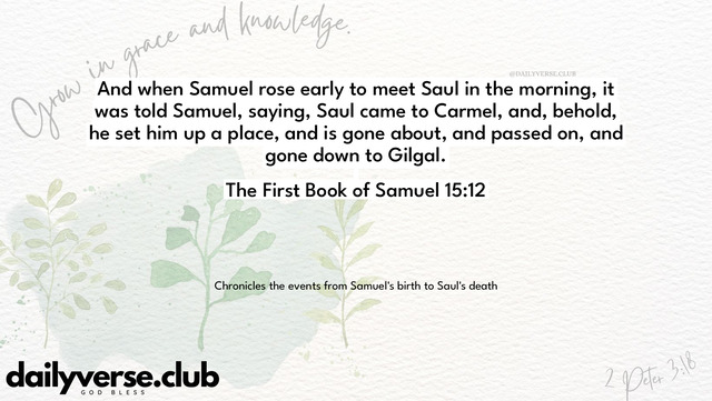 Bible Verse Wallpaper 15:12 from The First Book of Samuel