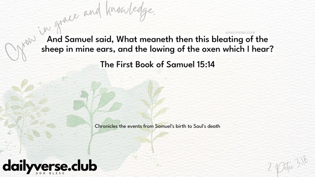 Bible Verse Wallpaper 15:14 from The First Book of Samuel