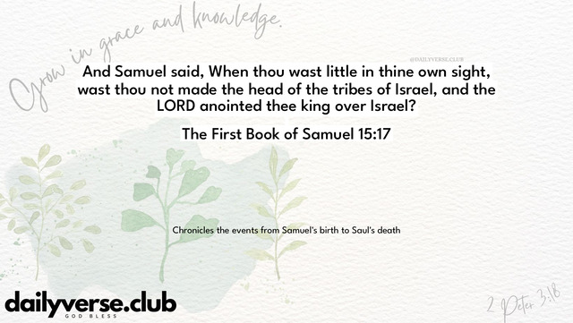 Bible Verse Wallpaper 15:17 from The First Book of Samuel