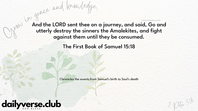 Bible Verse Wallpaper 15:18 from The First Book of Samuel