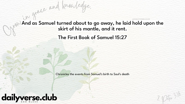 Bible Verse Wallpaper 15:27 from The First Book of Samuel