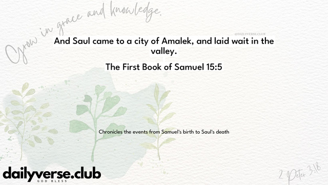 Bible Verse Wallpaper 15:5 from The First Book of Samuel