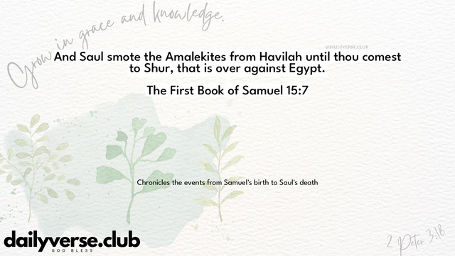 Bible Verse Wallpaper 15:7 from The First Book of Samuel