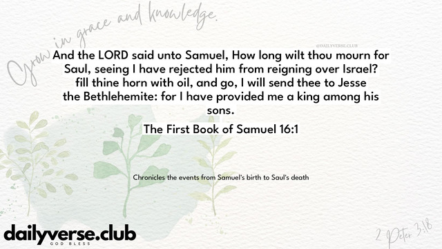 Bible Verse Wallpaper 16:1 from The First Book of Samuel