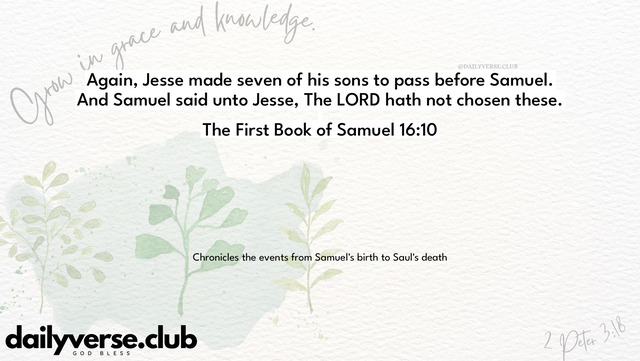 Bible Verse Wallpaper 16:10 from The First Book of Samuel