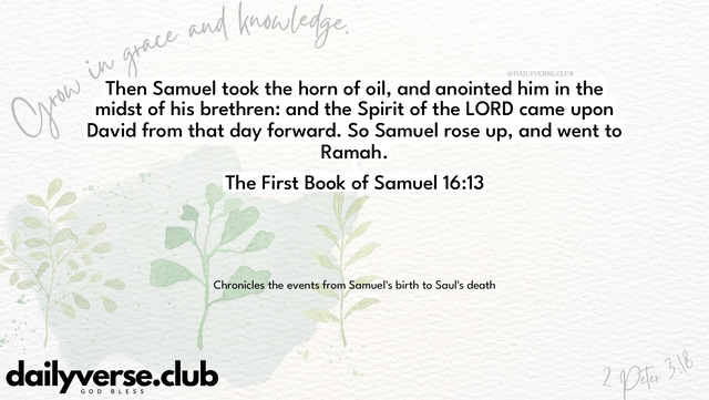 Bible Verse Wallpaper 16:13 from The First Book of Samuel