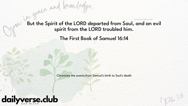 Bible Verse Wallpaper 16:14 from The First Book of Samuel