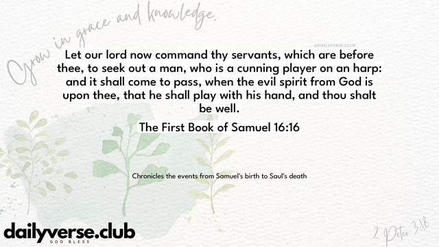 Bible Verse Wallpaper 16:16 from The First Book of Samuel
