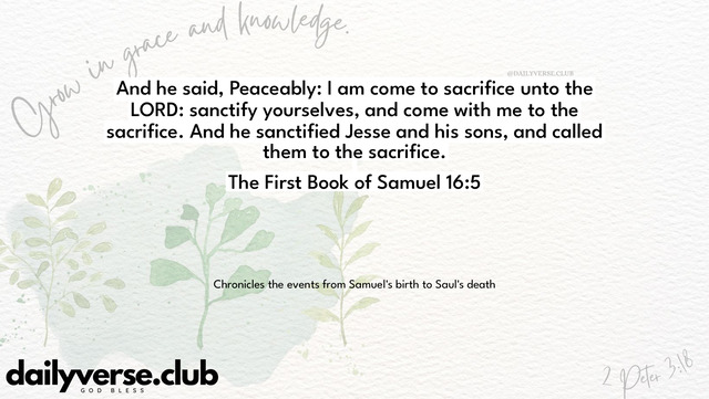 Bible Verse Wallpaper 16:5 from The First Book of Samuel