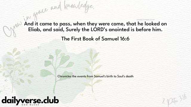 Bible Verse Wallpaper 16:6 from The First Book of Samuel
