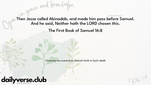 Bible Verse Wallpaper 16:8 from The First Book of Samuel