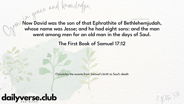 Bible Verse Wallpaper 17:12 from The First Book of Samuel