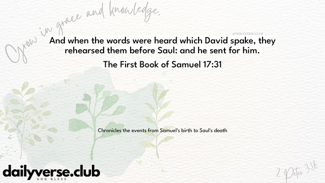 Bible Verse Wallpaper 17:31 from The First Book of Samuel