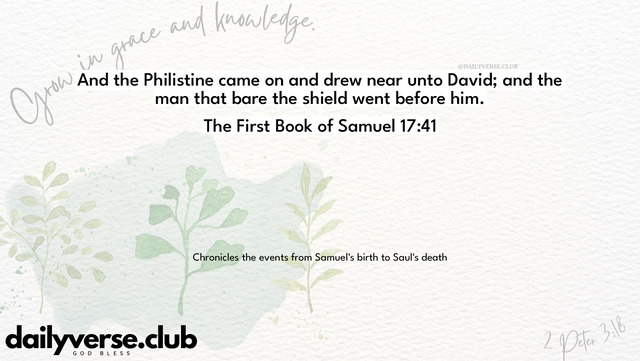 Bible Verse Wallpaper 17:41 from The First Book of Samuel