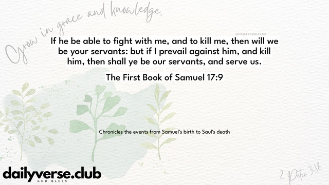 Bible Verse Wallpaper 17:9 from The First Book of Samuel