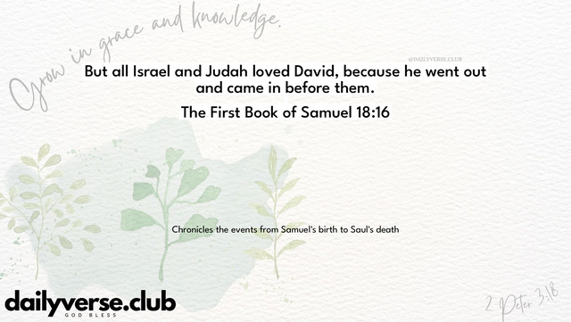 Bible Verse Wallpaper 18:16 from The First Book of Samuel