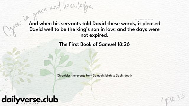 Bible Verse Wallpaper 18:26 from The First Book of Samuel