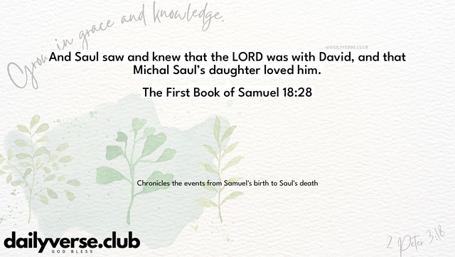 Bible Verse Wallpaper 18:28 from The First Book of Samuel