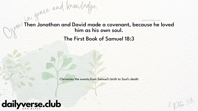Bible Verse Wallpaper 18:3 from The First Book of Samuel