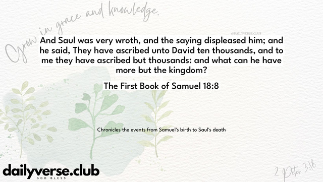 Bible Verse Wallpaper 18:8 from The First Book of Samuel