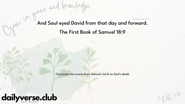 Bible Verse Wallpaper 18:9 from The First Book of Samuel