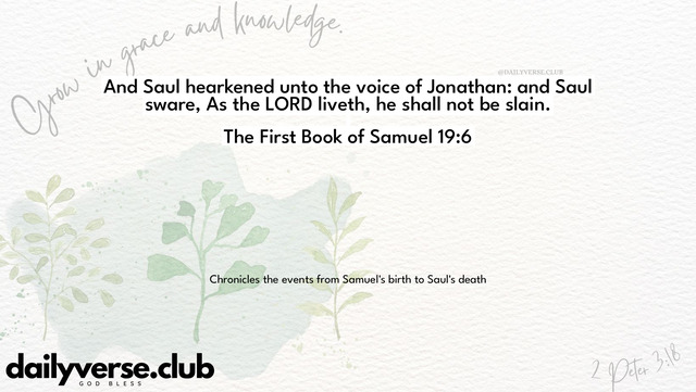 Bible Verse Wallpaper 19:6 from The First Book of Samuel