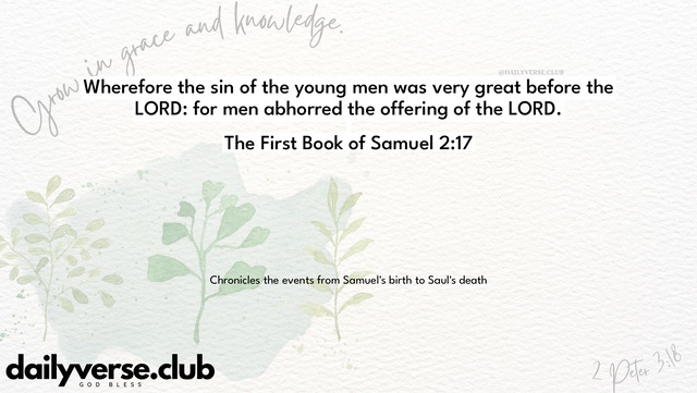 Bible Verse Wallpaper 2:17 from The First Book of Samuel