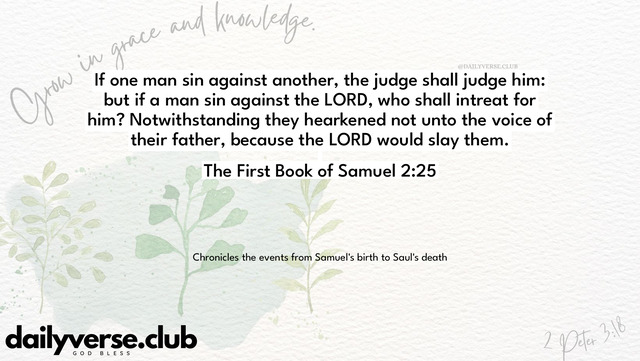 Bible Verse Wallpaper 2:25 from The First Book of Samuel