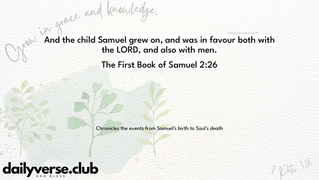 Bible Verse Wallpaper 2:26 from The First Book of Samuel