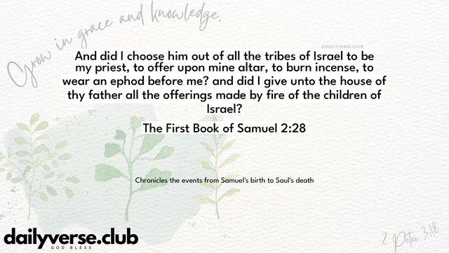 Bible Verse Wallpaper 2:28 from The First Book of Samuel