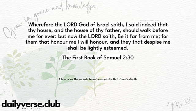 Bible Verse Wallpaper 2:30 from The First Book of Samuel